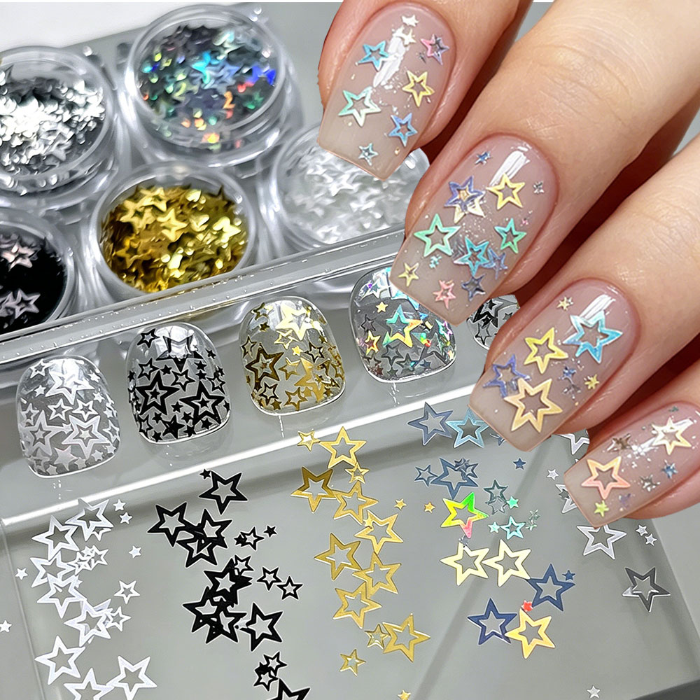 Gold Foil Flakes - 1 pot de paillettes pour ongles