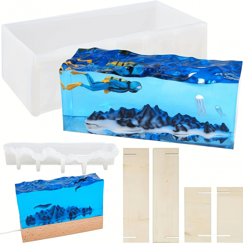 Resin Ocean Wave Mold - 1 ensemble de moules en résine