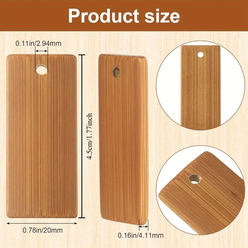 100 Pièces d'Étiquettes Vierge - Wood Ring Blank avis et prix