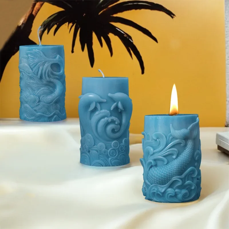 Moule à bougie cylindrique en  - Resin Ocean Wave Mold avis et prix