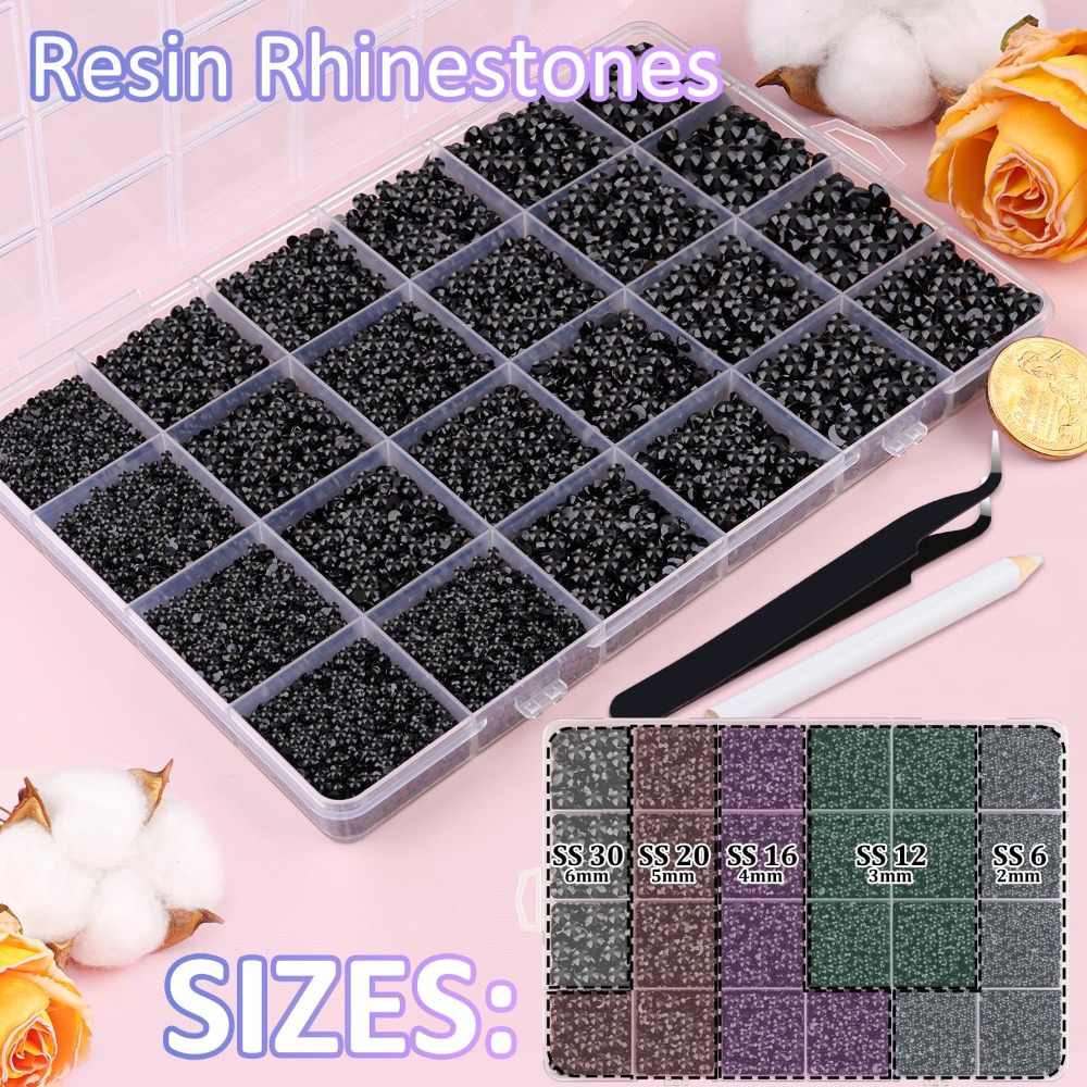 32000 pièces de strass noirs à - Resin Jewelry Kit avis et prix